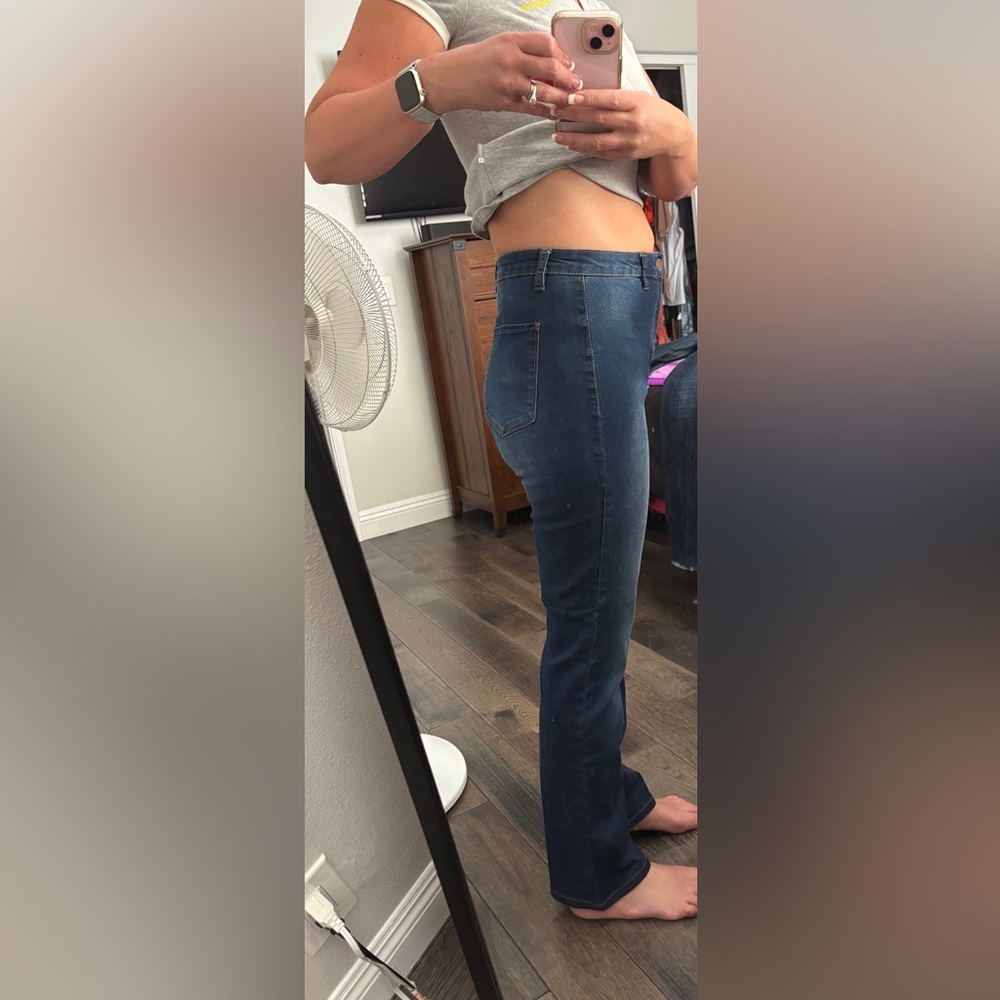 Fashion Nova Women's High Rise Jeans - Dark Blue